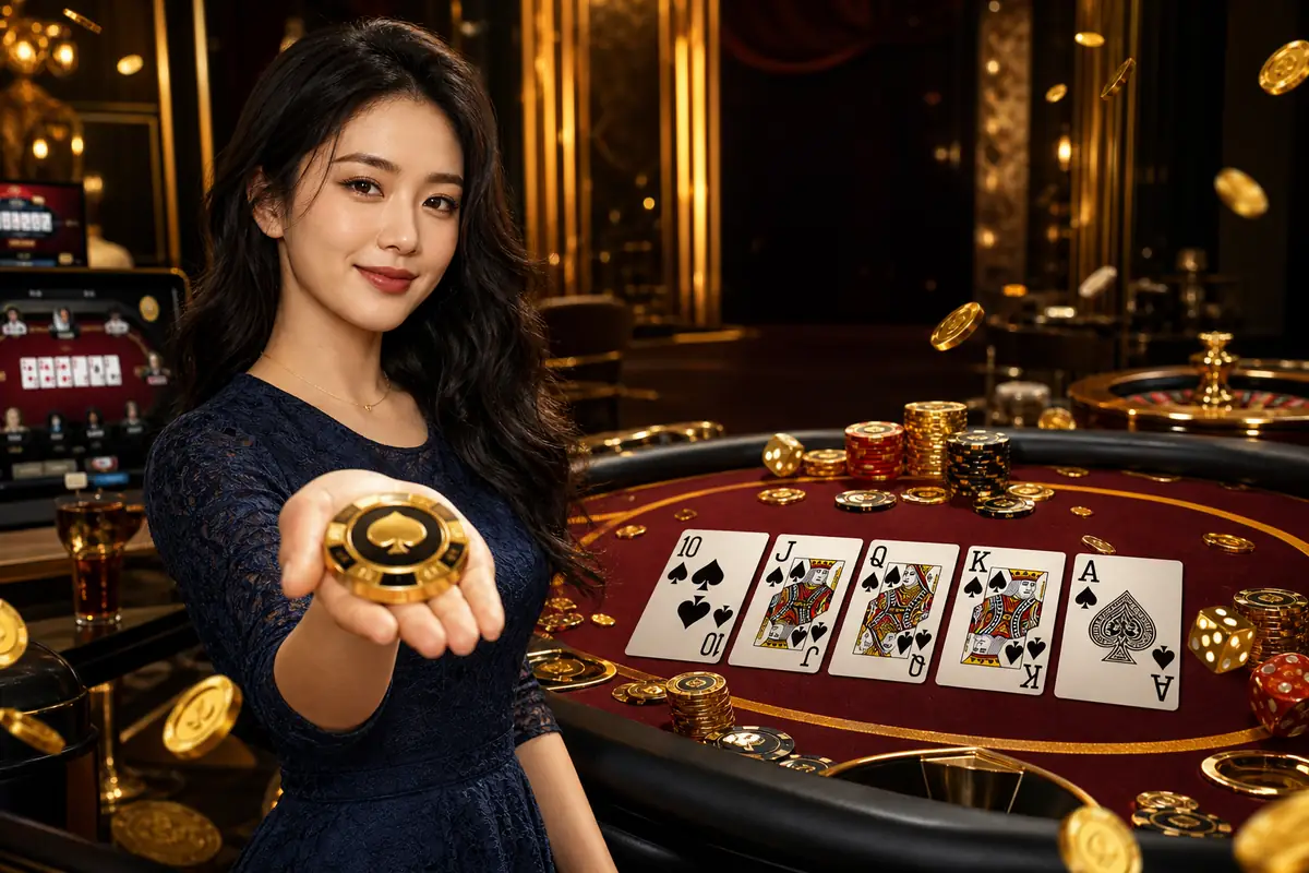 ek770 Baccarat Card Game Table